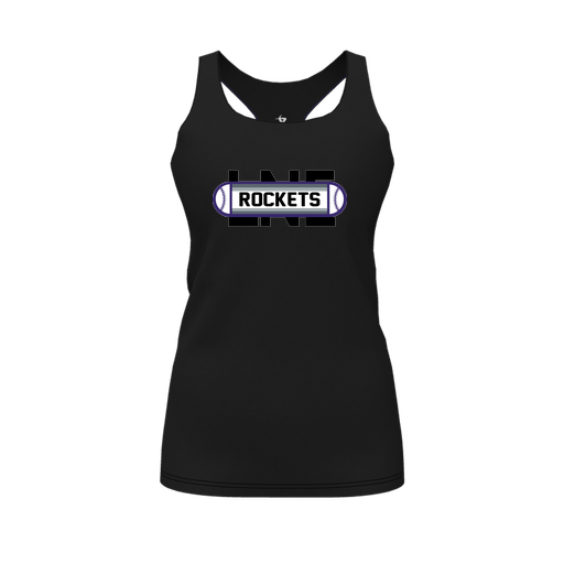 [FT0TRBBK-FYS-LOGO1] Decker Racerback Tank Top (Female Youth S, Black, Logo 1)