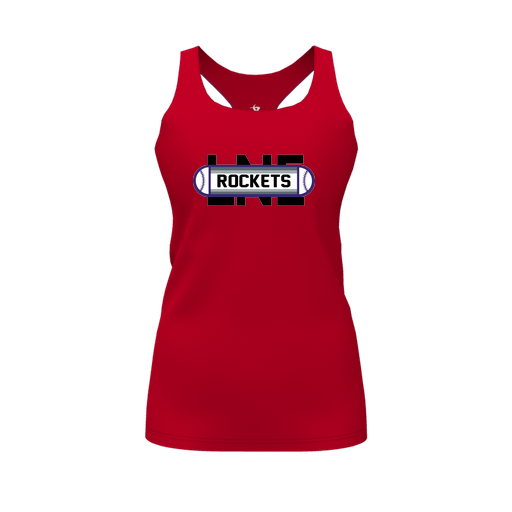 [FT0TRBRD-FYS-LOGO1] Decker Racerback Tank Top (Female Youth S, Red, Logo 1)