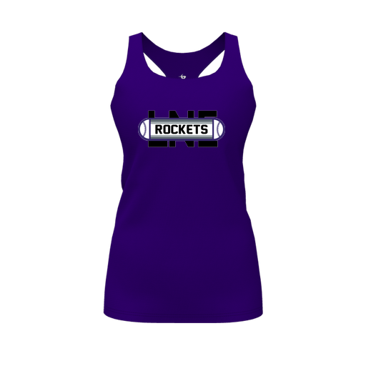 [FT0TRBPP-FYS-LOGO1] Decker Racerback Tank Top (Female Youth S, Purple, Logo 1)