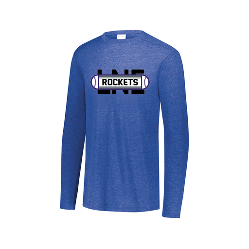 [3075.U55.XS-LOGO1] Decker Men's Tri-Blend T-Shirt - Long Sleeve (Adult XS, Royal, Logo 1)