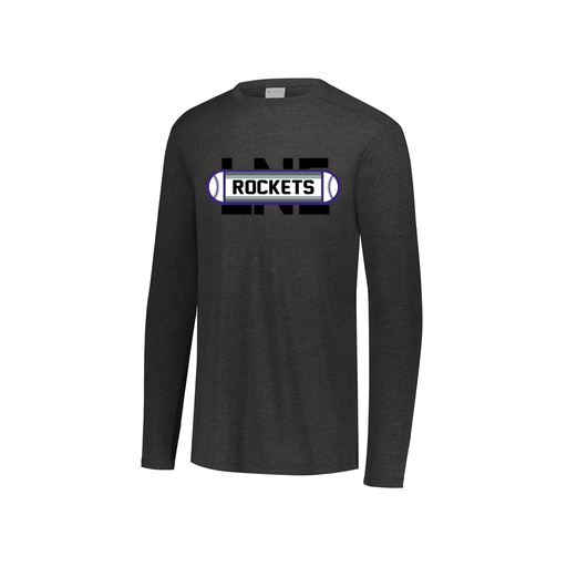 [FTLCUBBK-YS-LOGO1] Decker Youth Tri-Blend T-Shirt - Long Sleeve (Youth S, Black, Logo 1)